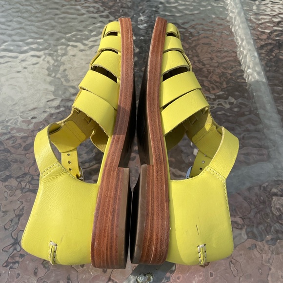 Everlane Yellow Leather Day Fisherman Sandals Size 7 - Picture 6 of 16